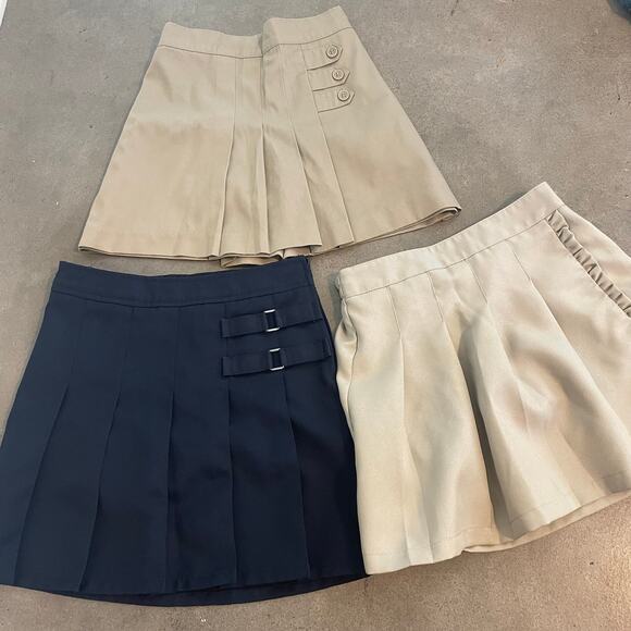 French Toast Universal School Uniform Wonder Nation khaki navy blue skort girl 8